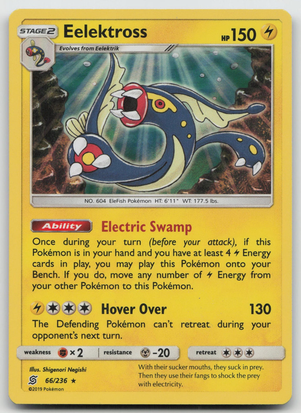 Eelektross Holo Rare SM - Unified Minds 66/236 NM