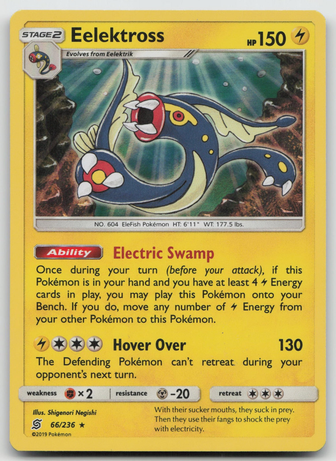 Eelektross Holo Rare SM - Unified Minds 66/236 NM