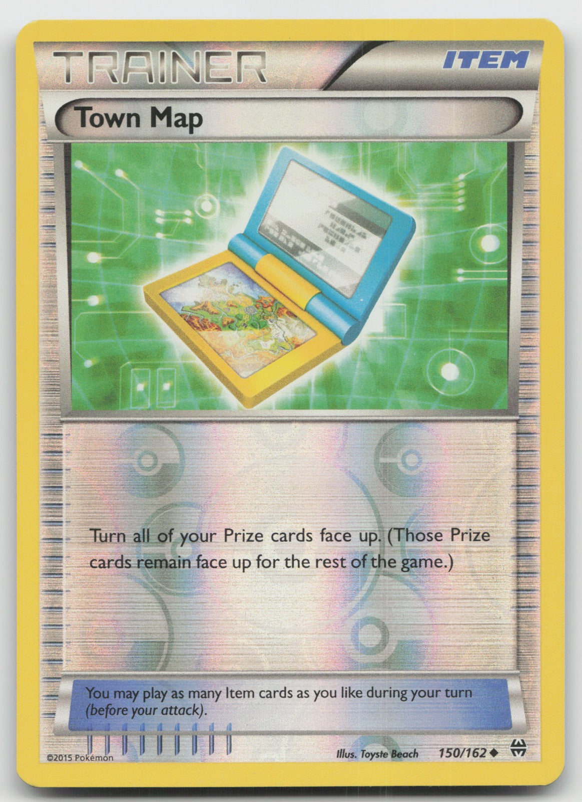 Town Map Uncommon Reverse Holo XY - BREAKthrough 150/162 LP