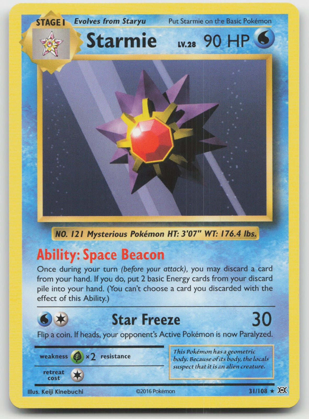 Starmie Rare XY - Evolutions 31/108 NM