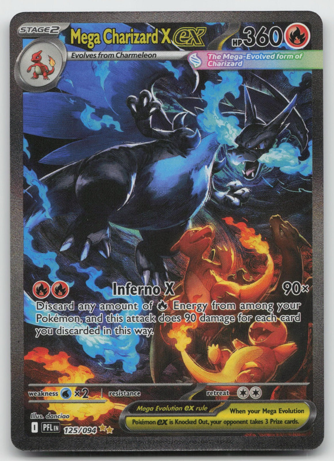 Mega Charizard X ex Special Illustration Rare ME02: Phantasmal Flames 125/094 NM
