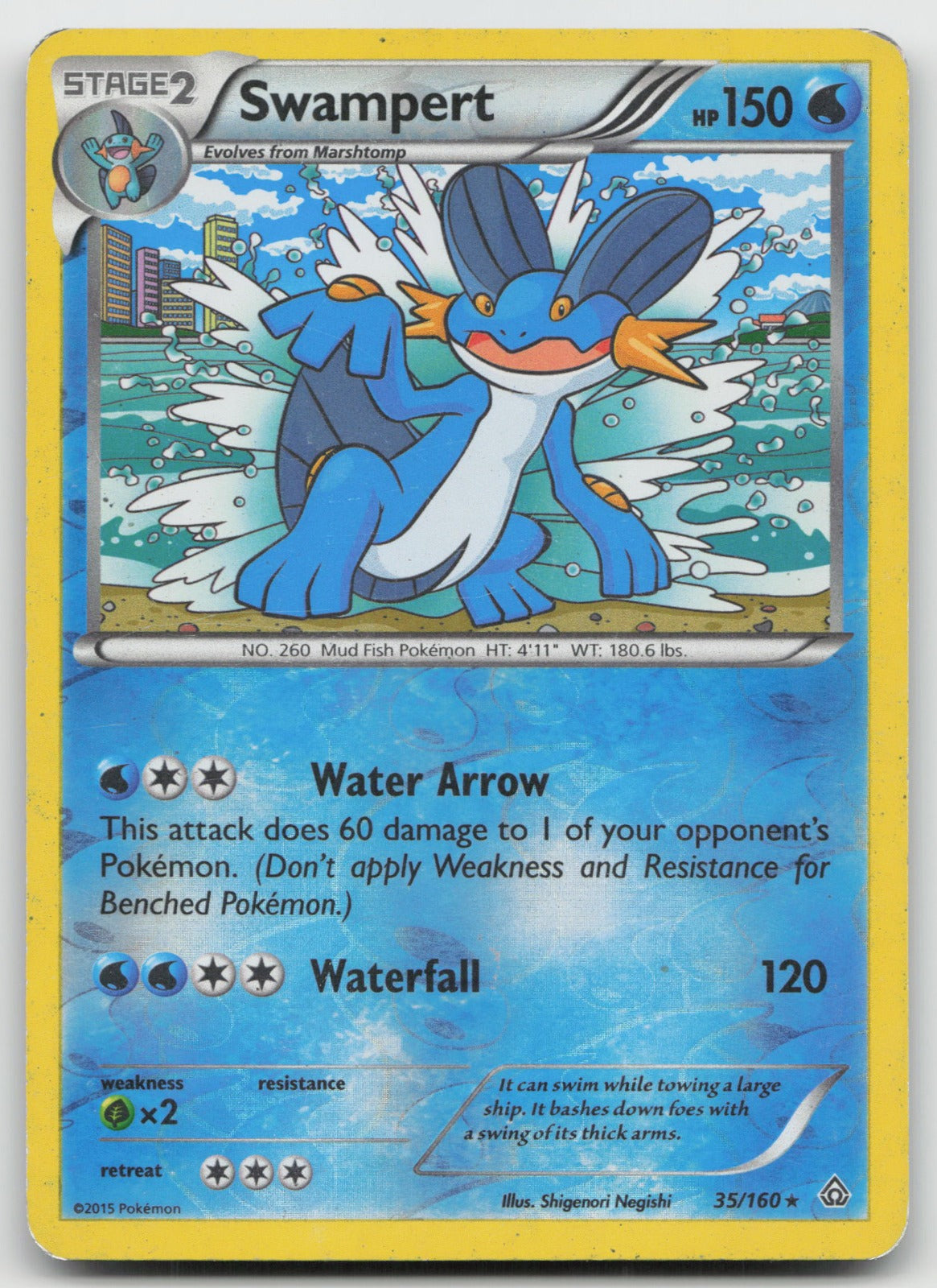 Swampert Rare Reverse Holo XY - Primal Clash 35/160 LP