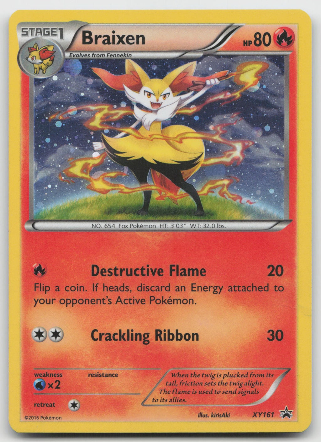 Braixen Promo Holo XY Promos XY161 DMG