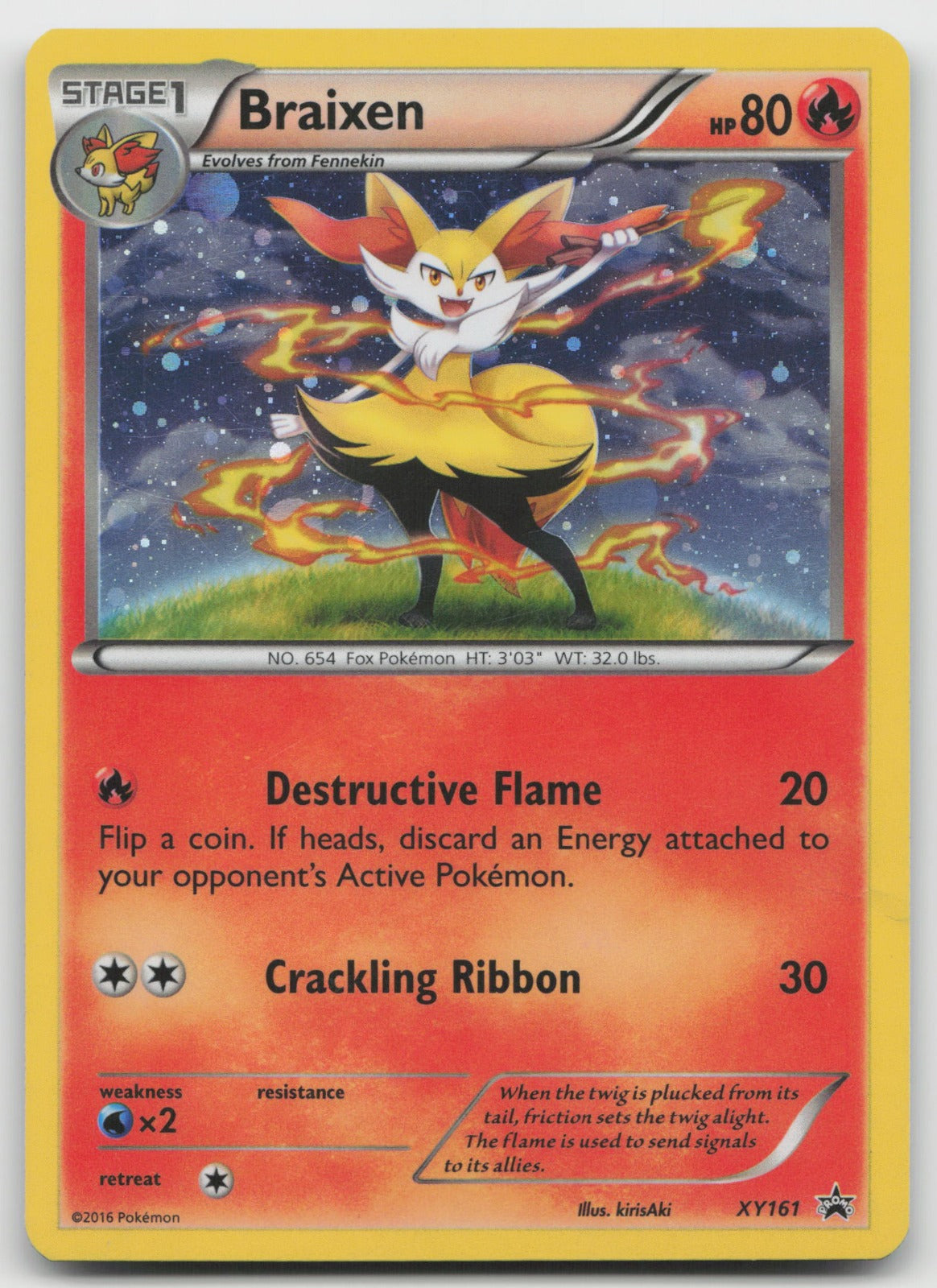 Braixen Promo Holo XY Promos XY161 DMG