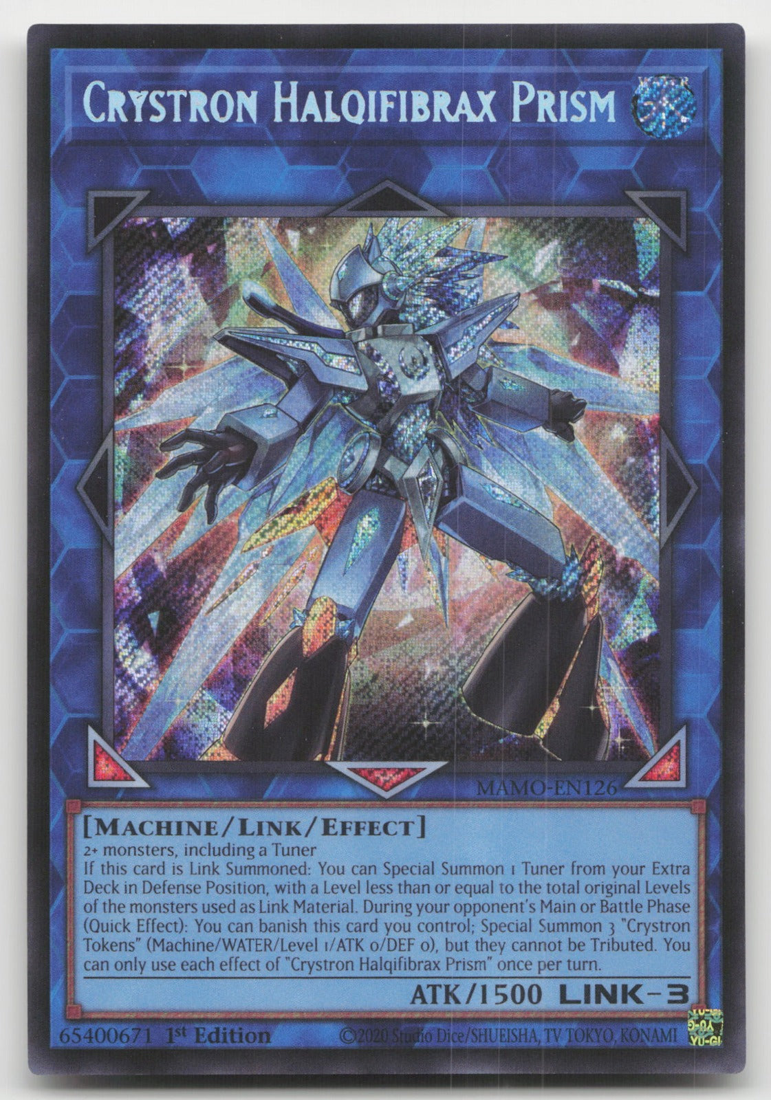 Crystron Halqifibrax Prism 1st Secret Rare Magnificent Monsters MAMO-EN126 NM