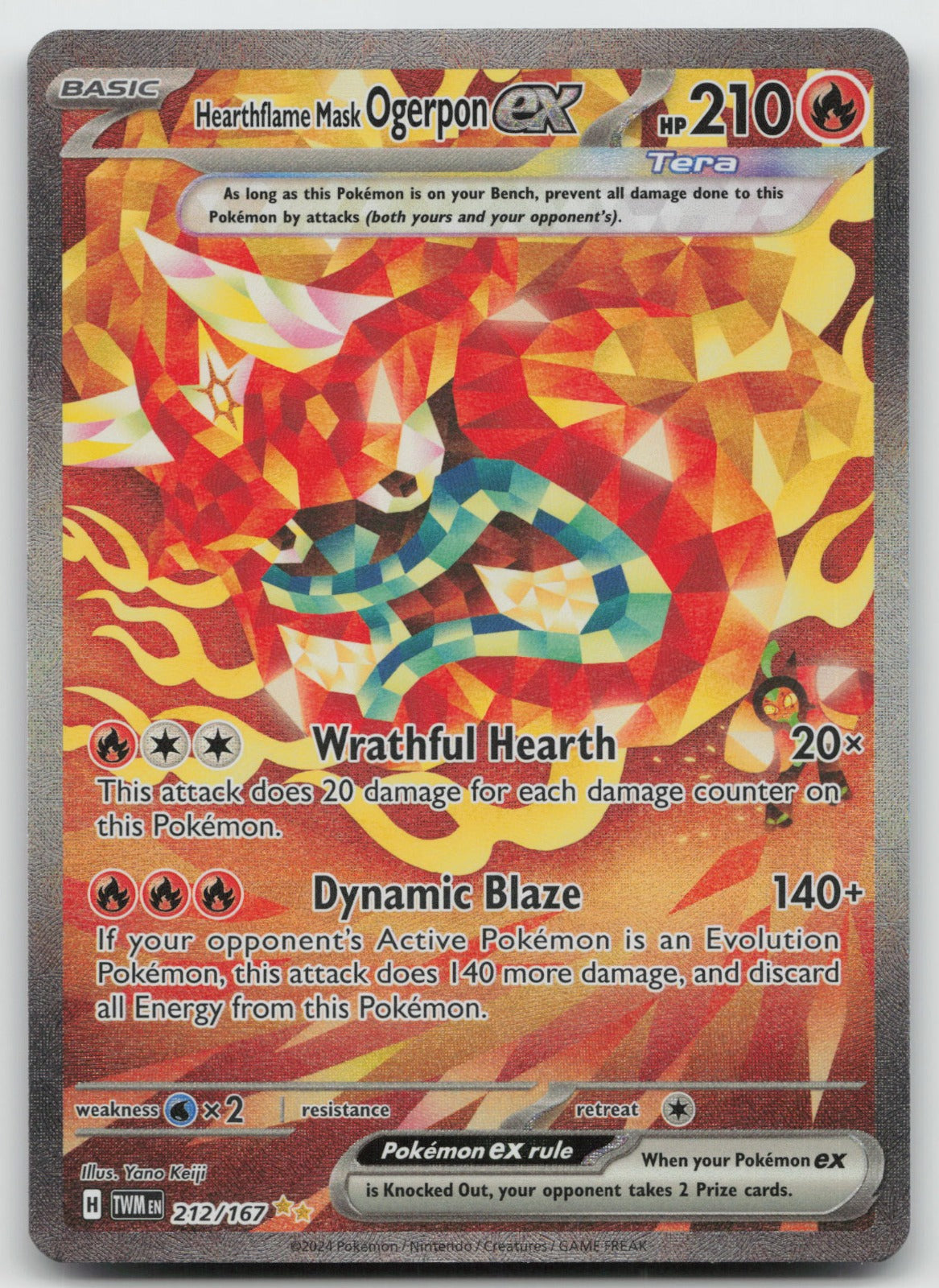 Hearthflame Mask Ogerpon ex Special Illustration Twilight Masquerade 212/167 NM