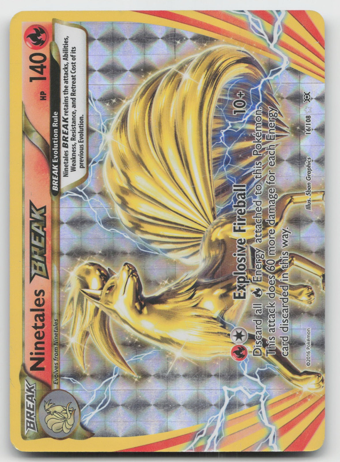Ninetales BREAK Holo Rare BREAK XY - Evolutions 16/108 MP