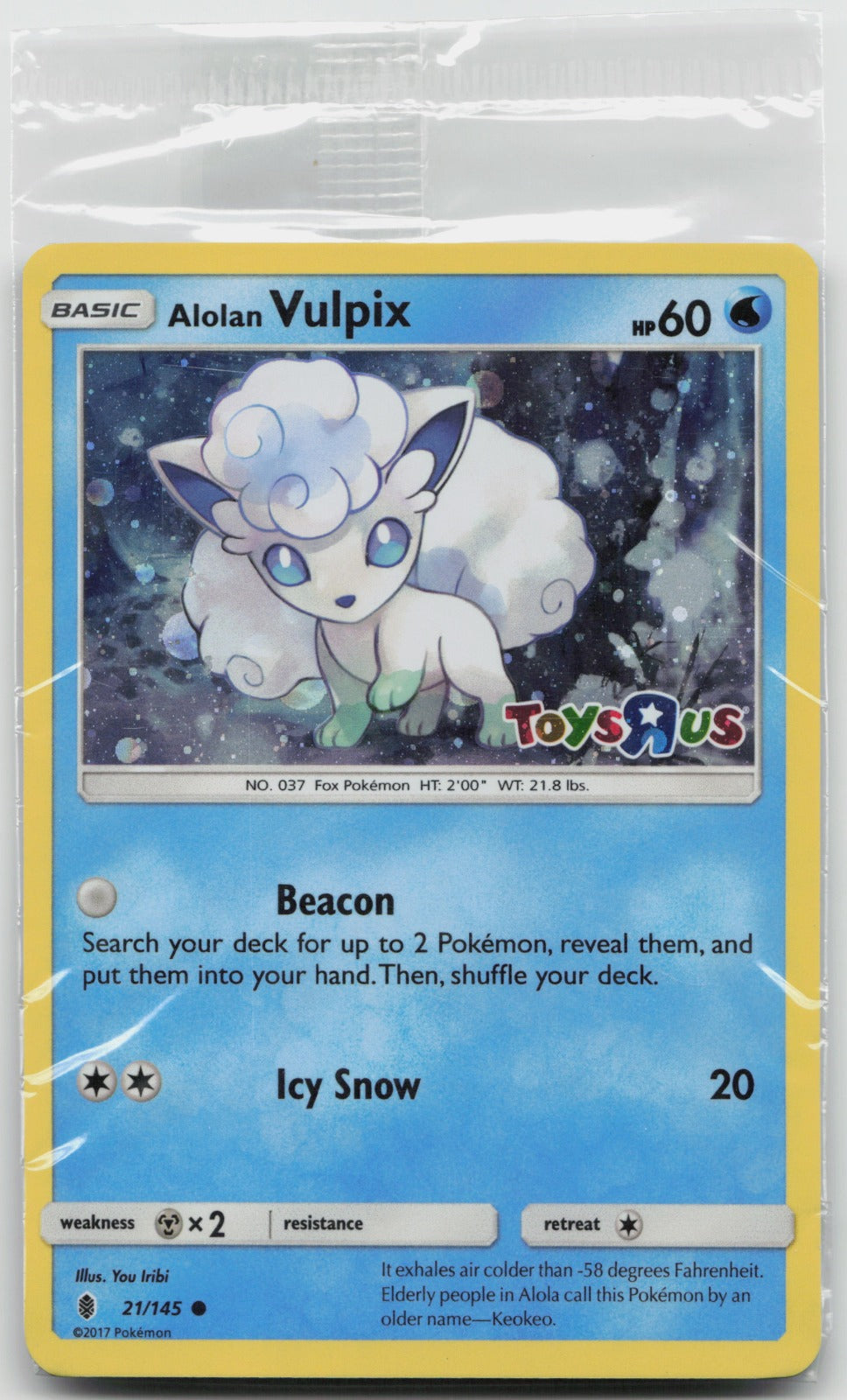 Alolan Vulpix - 21/145 (Toys R Us Promo) Sun Moon Guardians Rising NM SEALED