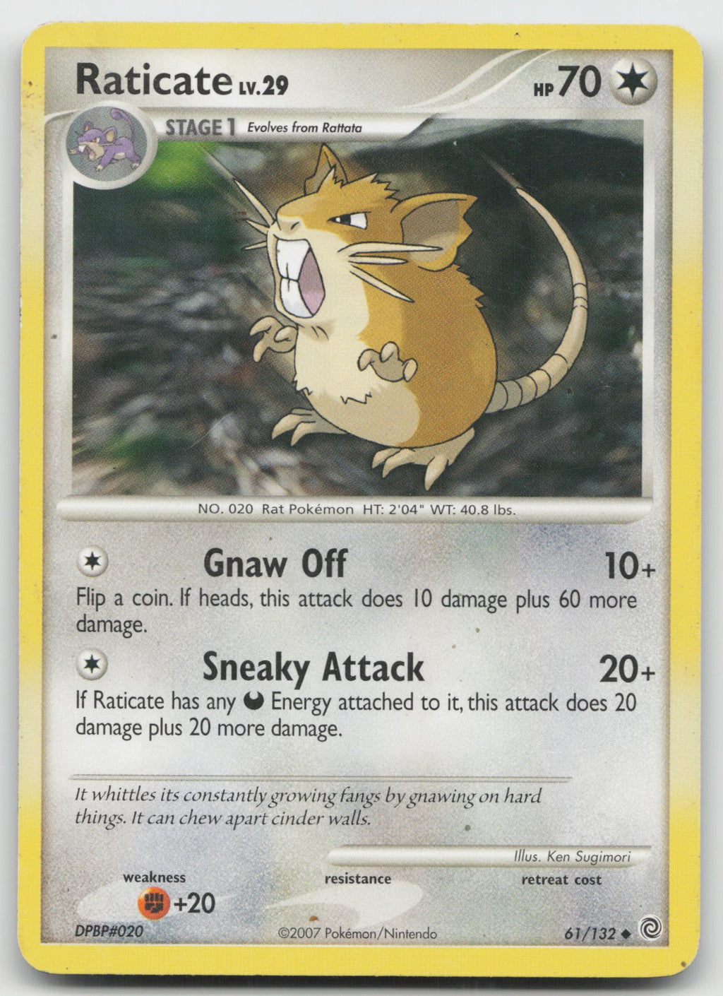 Raticate Uncommon Secret Wonders 61/132 MP