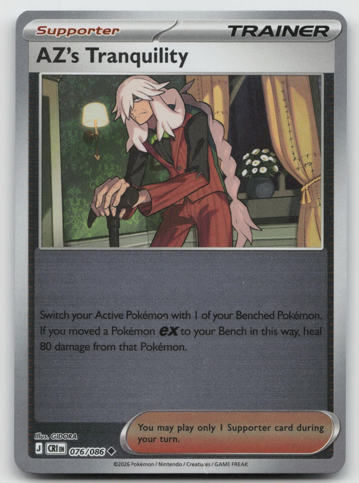AZ's Tranquility Uncommon Reverse Holo ME04: Chaos Rising 076/086 NM