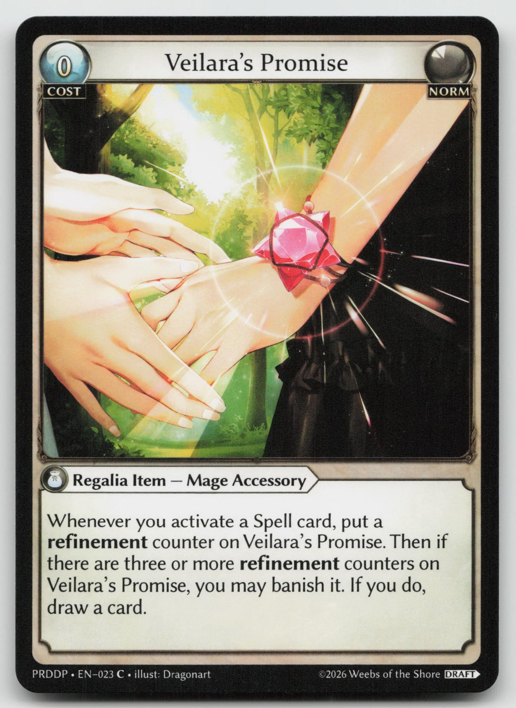 Veilara's Promise Mortal Ambition Draft 023 NM