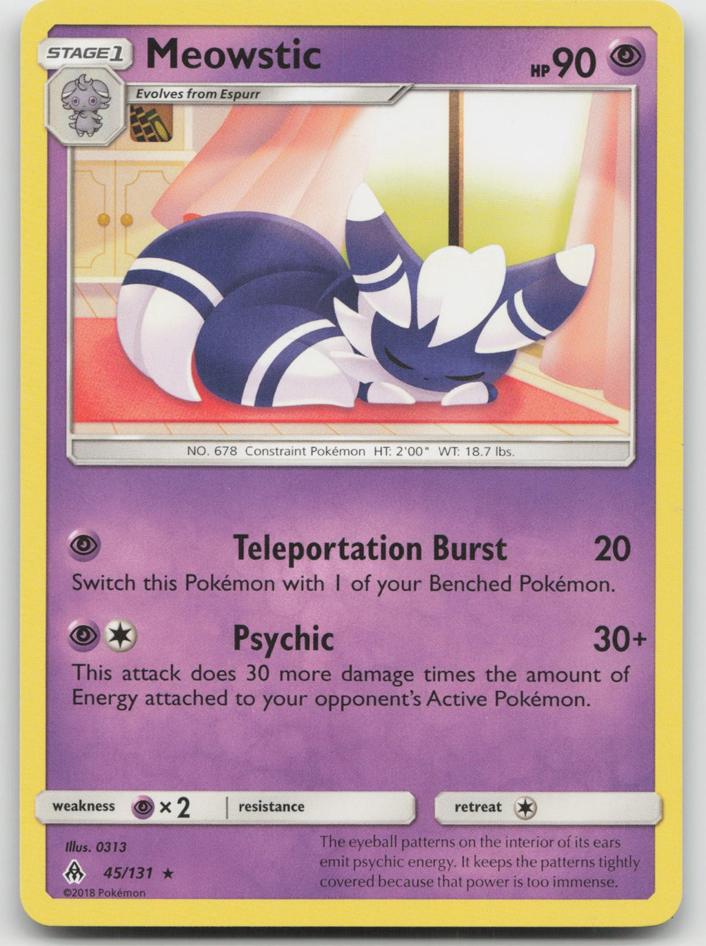Meowstic Rare SM - Forbidden Light 45/131 LP