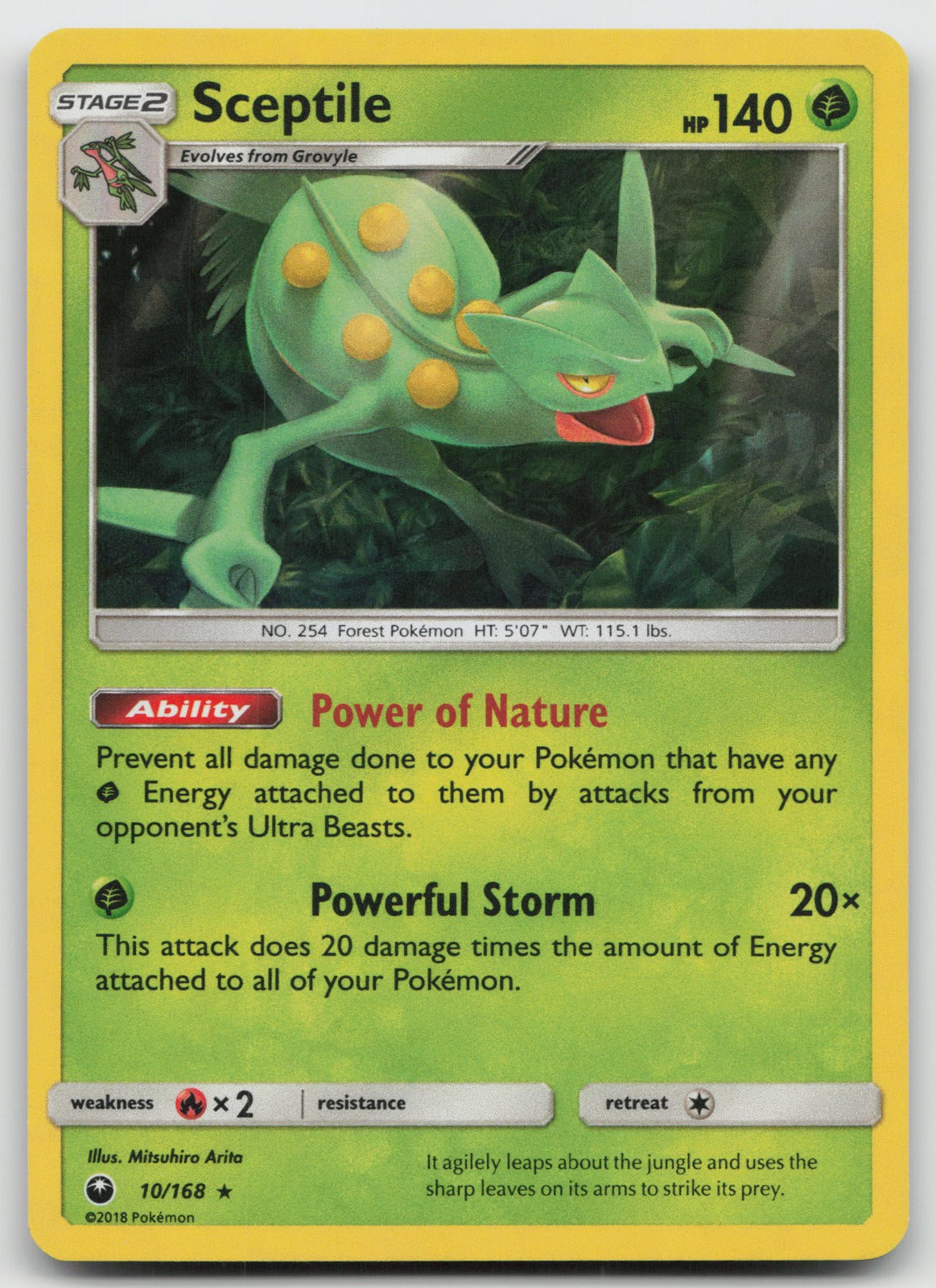 Sceptile (SM Celestial Storm) Cracked Ice Holo Rare Deck Exclusives 10/168 LP