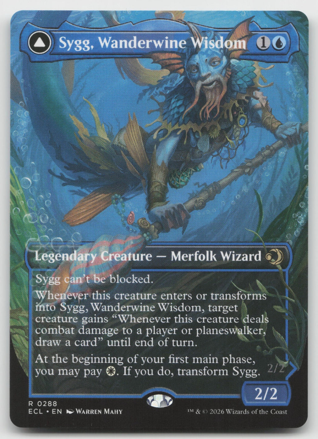 Sygg, Wanderwine Wisdom (Borderless) R Normal Lorwyn Eclipsed 288 NM