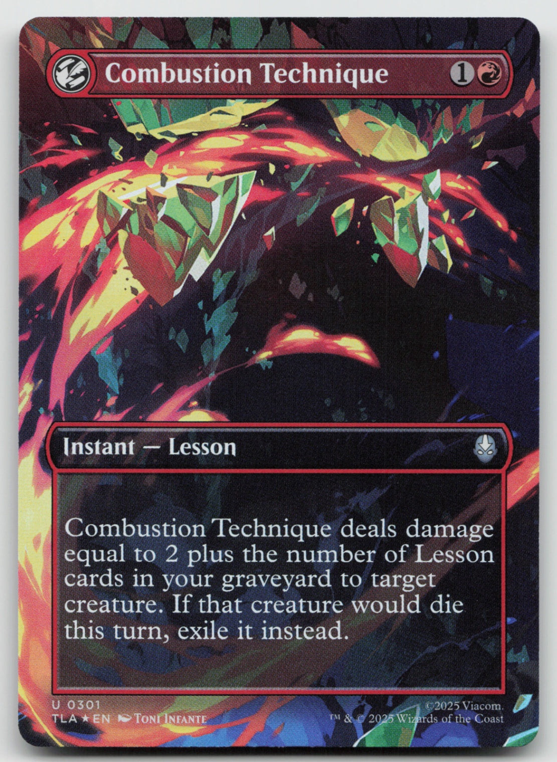Combustion Technique (Borderless) U Foil Avatar: The Last Airbender 301 NM