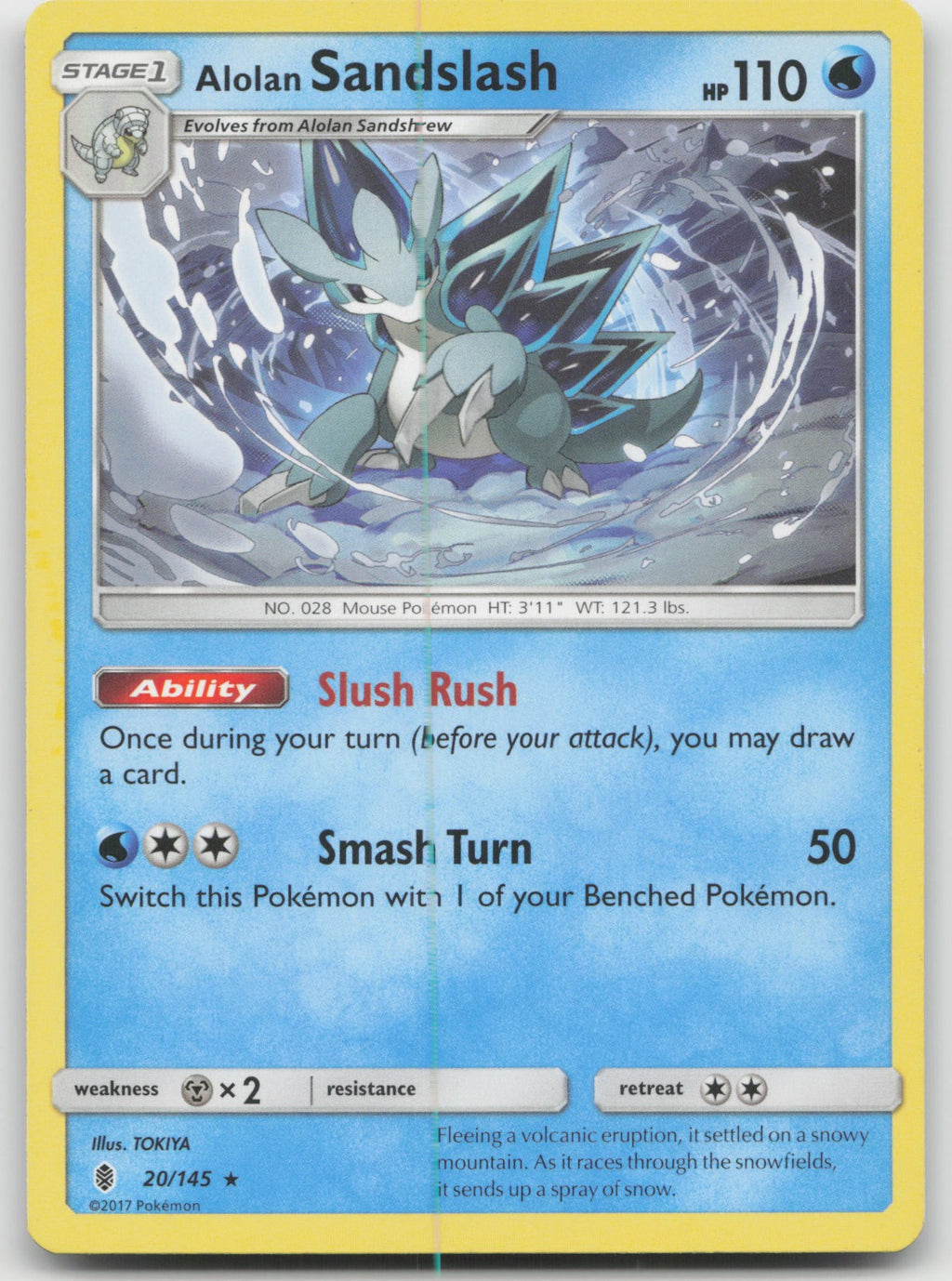 Alolan Sandslash Rare SM - Guardians Rising 20/145 LP