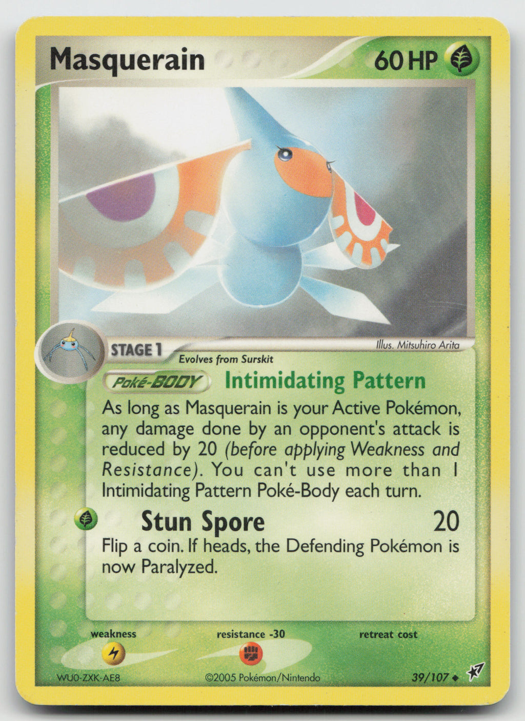 Masquerain Uncommon Normal Deoxys 39/107 HP
