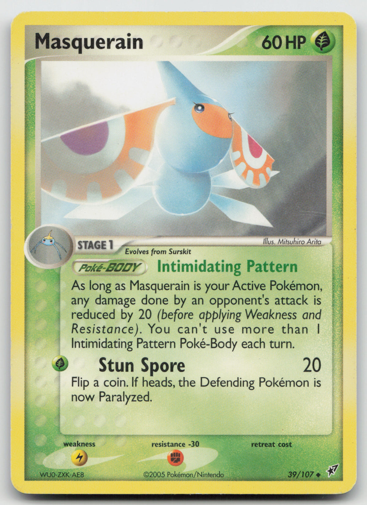Masquerain Uncommon Normal Deoxys 39/107 HP