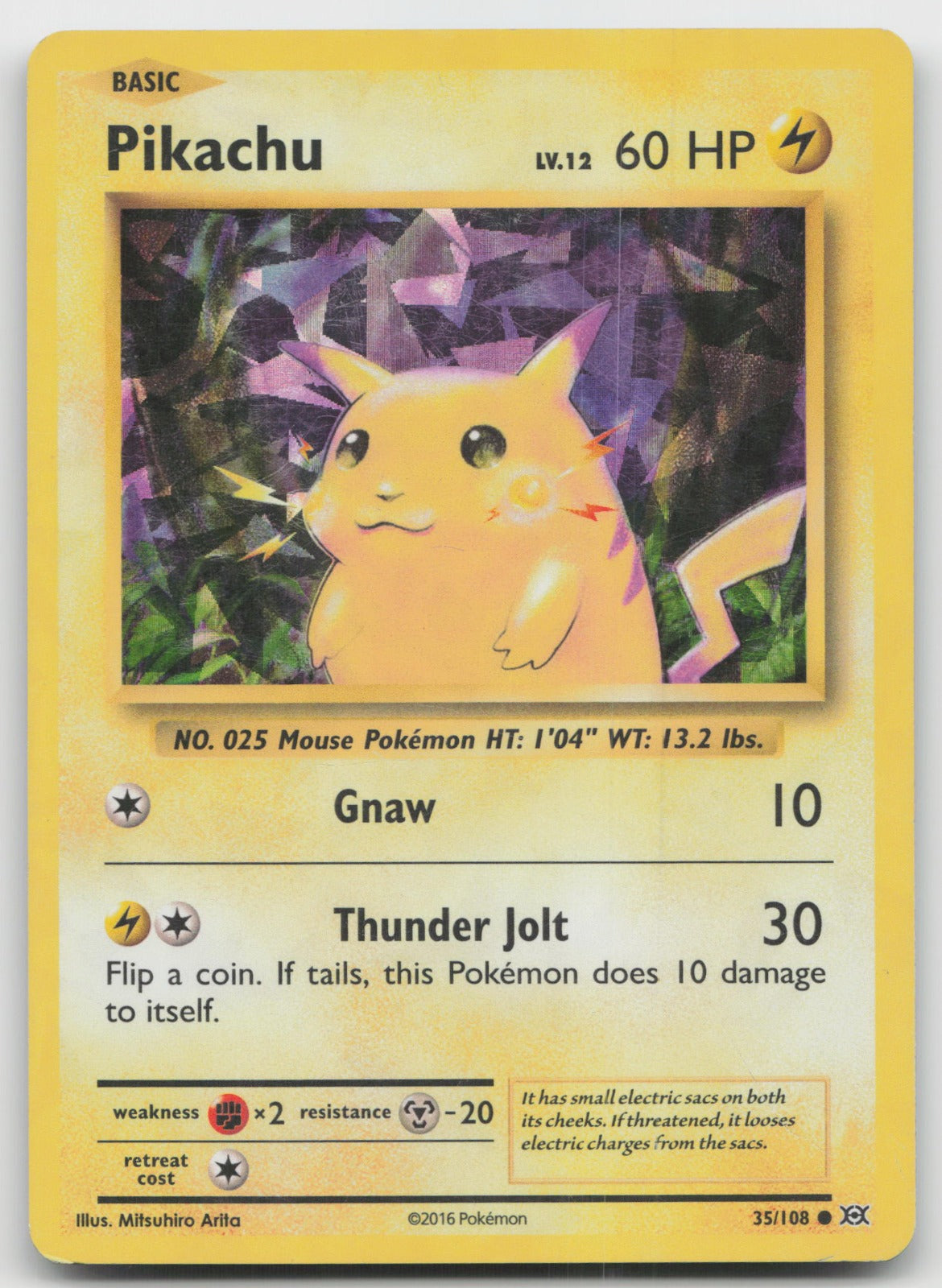 Pikachu (Cracked Ice Holo) Rare Deck Exclusives 035/108 LP