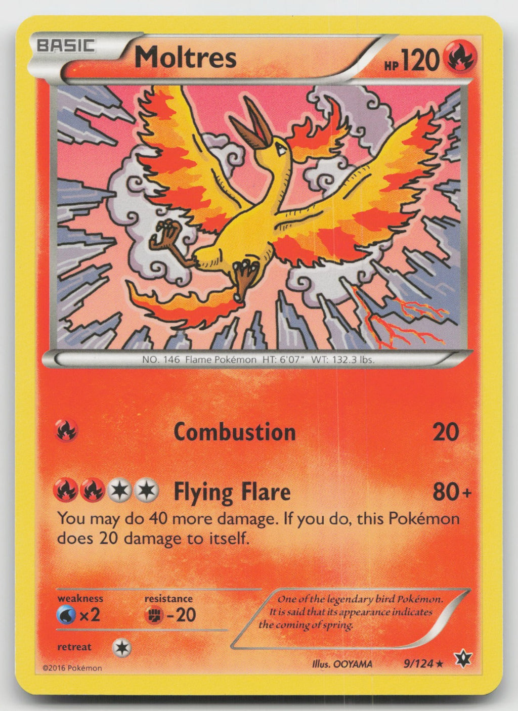 Moltres Rare XY - Fates Collide 9/124 LP