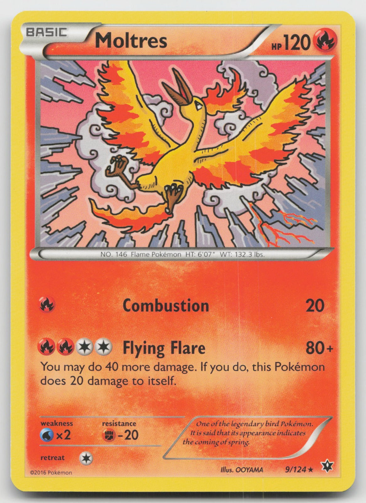 Moltres Rare XY - Fates Collide 9/124 LP