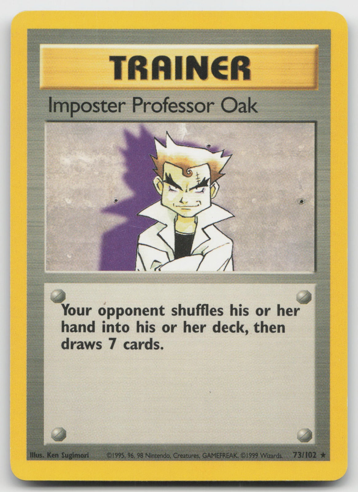 Imposter Professor Oak Rare Base Set 73/102 HP