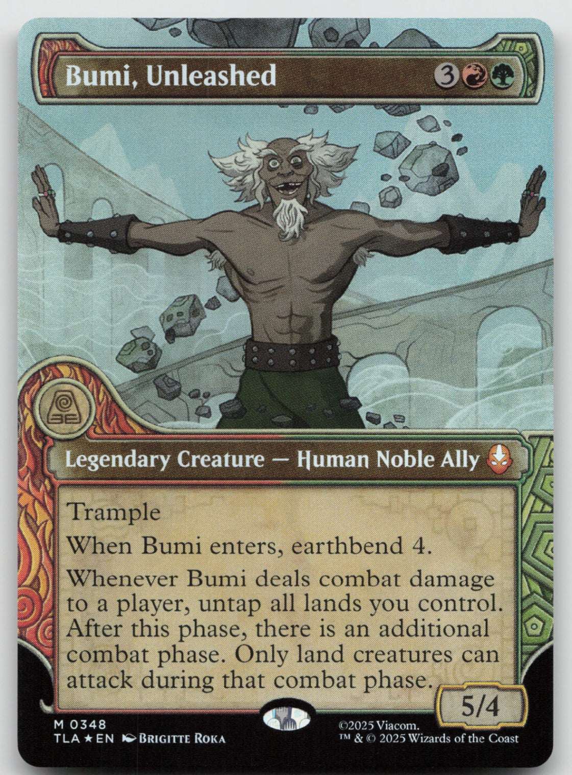 Bumi, Unleashed (Showcase) M Foil Avatar: The Last Airbender 348 NM