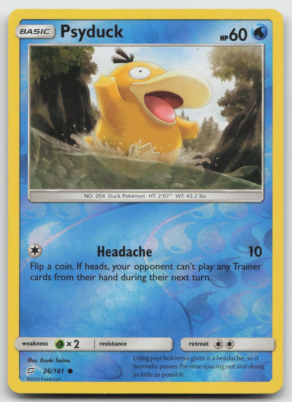Psyduck Reverse Holo Common SM - Team Up 26/181 LP