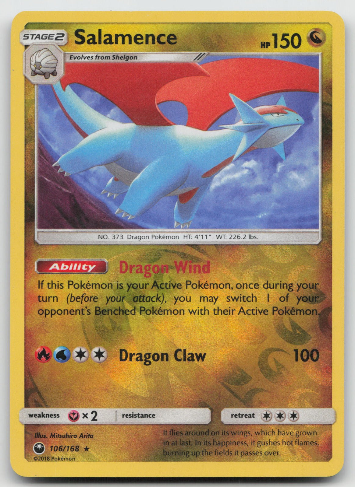 Salamence Reverse Holo Rare SM - Celestial Storm 106/168 VLP