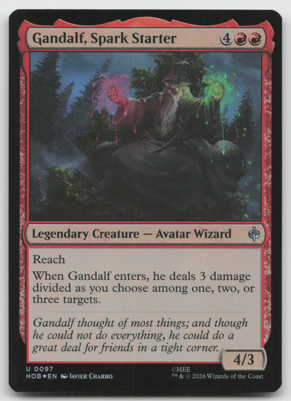 Gandalf, Spark Starter Foil U The Hobbit 97 NM