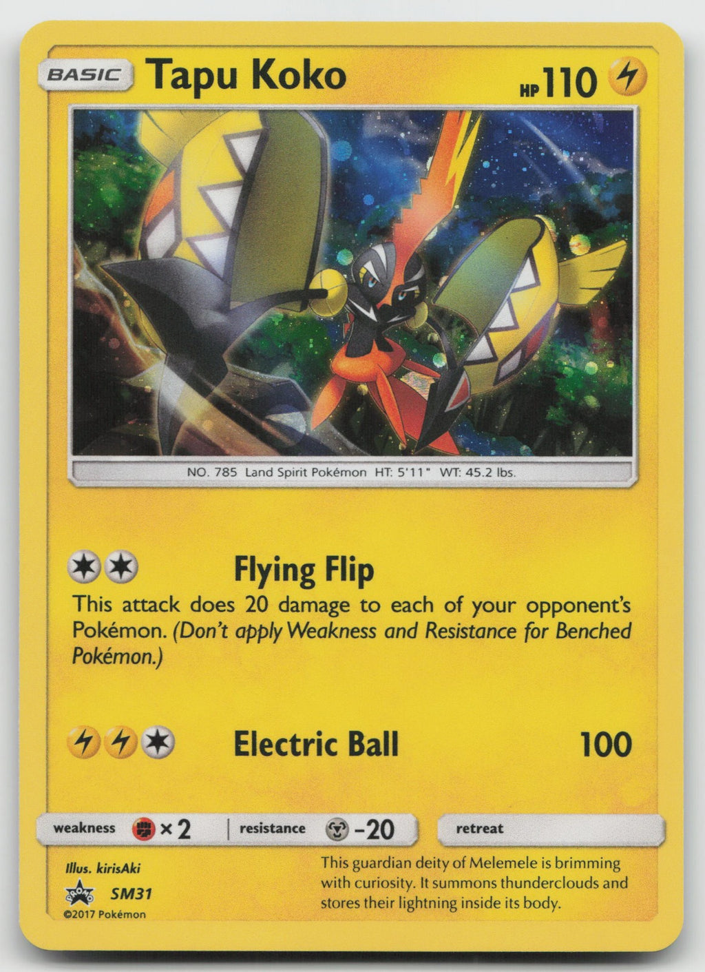 Tapu Koko Holo SM Promos SM31 NM