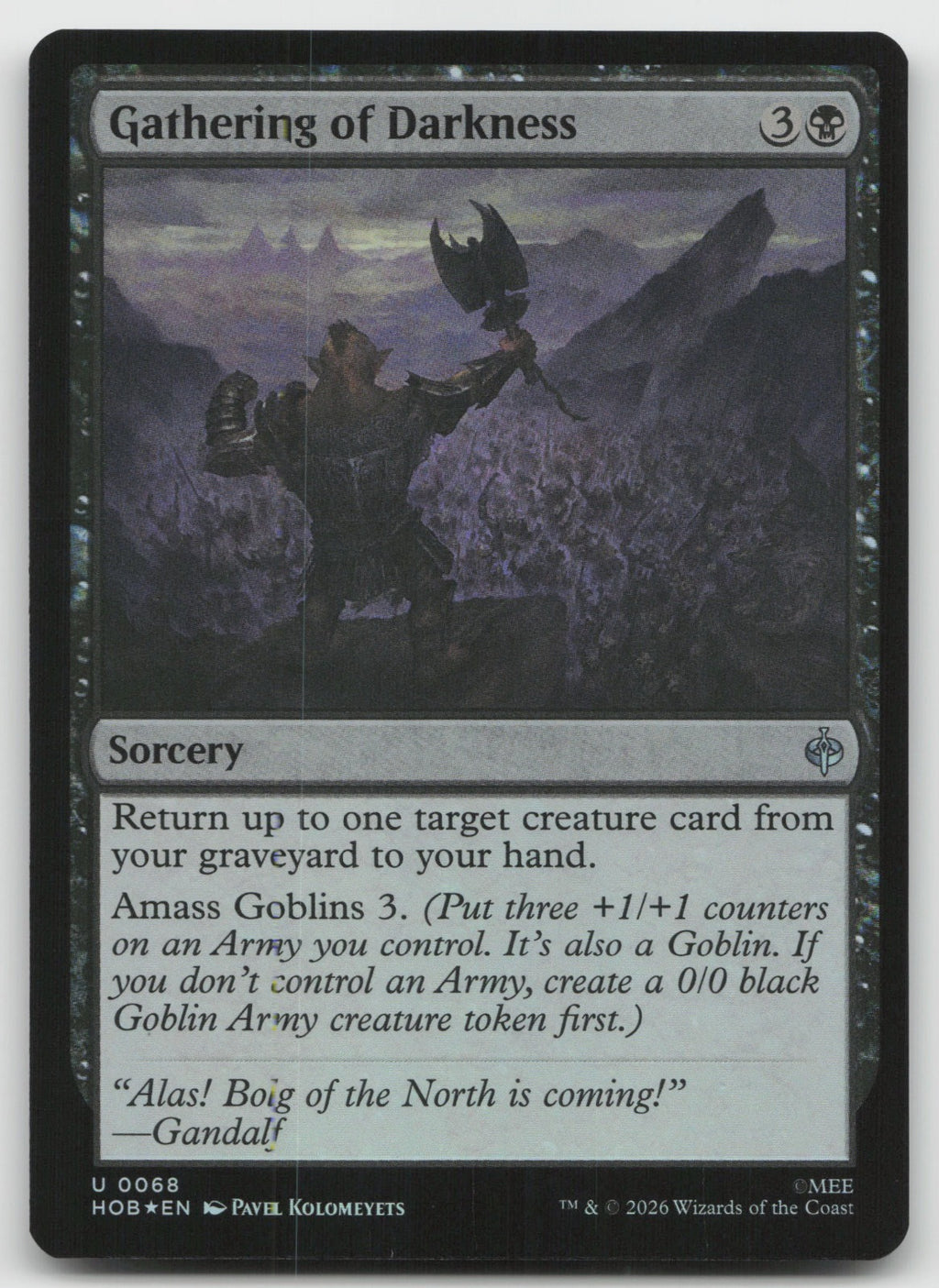 Gathering of Darkness U Foil The Hobbit 68 NM