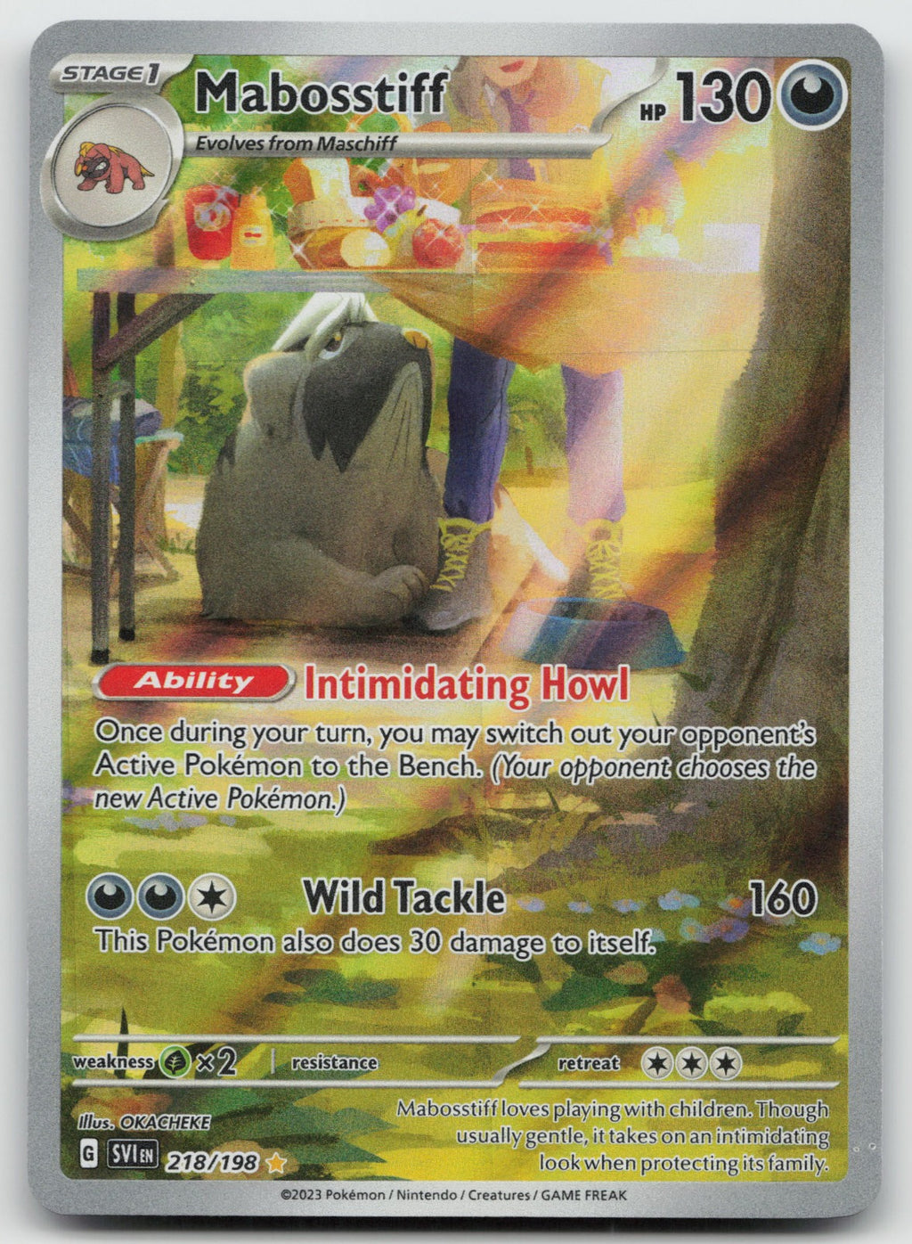 Mabosstiff Illustration Rare Holo SV01: Scarlet & Violet Base Set 218/198 NM