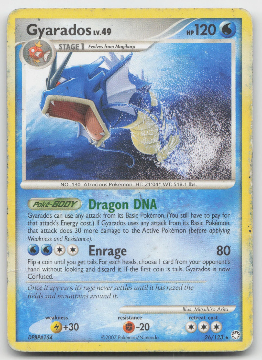 Gyarados Rare Mysterious Treasures 26/123 DMG