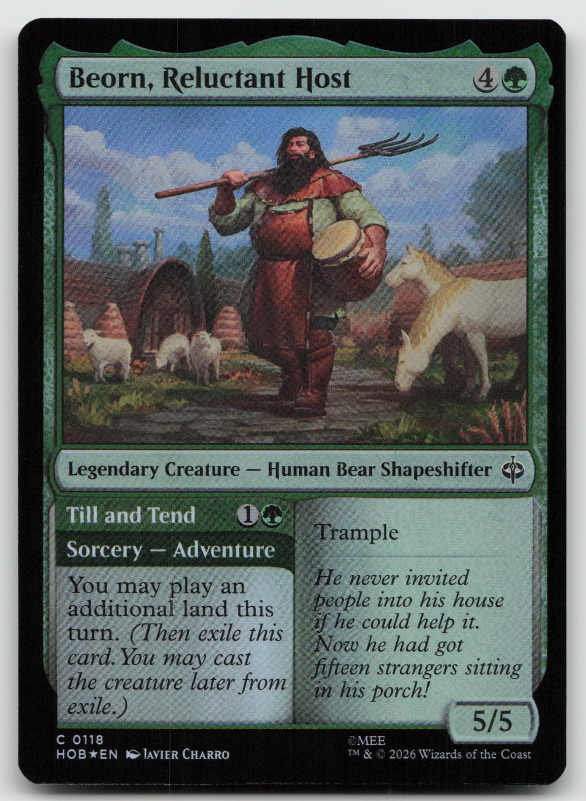 Beorn, Reluctant Host C Foil The Hobbit 118 NM