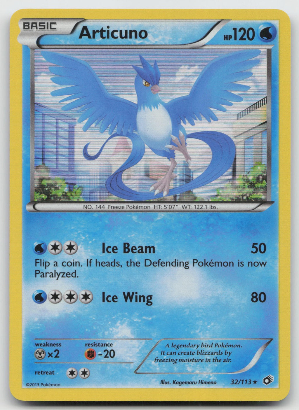 Articuno Holo Rare Legendary Treasures 32/113 NM/VLP