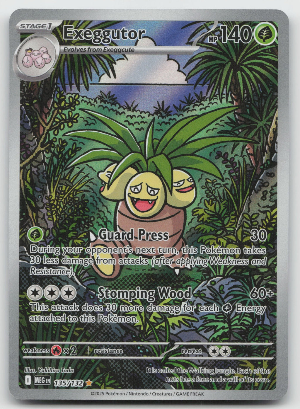 Exeggutor Illustration Rare Holo ME01: Mega Evolution 135/132 NM