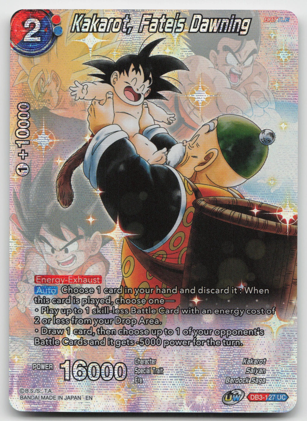 Kakarot, Fate's Dawning Foil Theme Selection: History of Son Goku DB3-127 NM