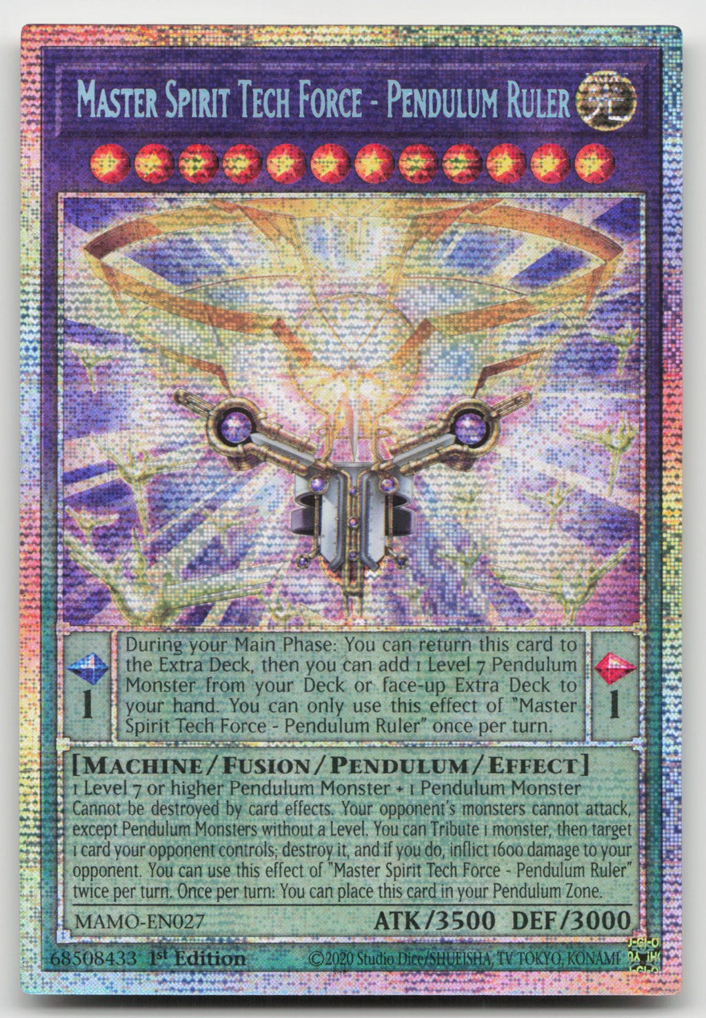 Master Spirit Tech Force - Pendulum Starlight Magnificent Monsters MAMO-EN027 NM