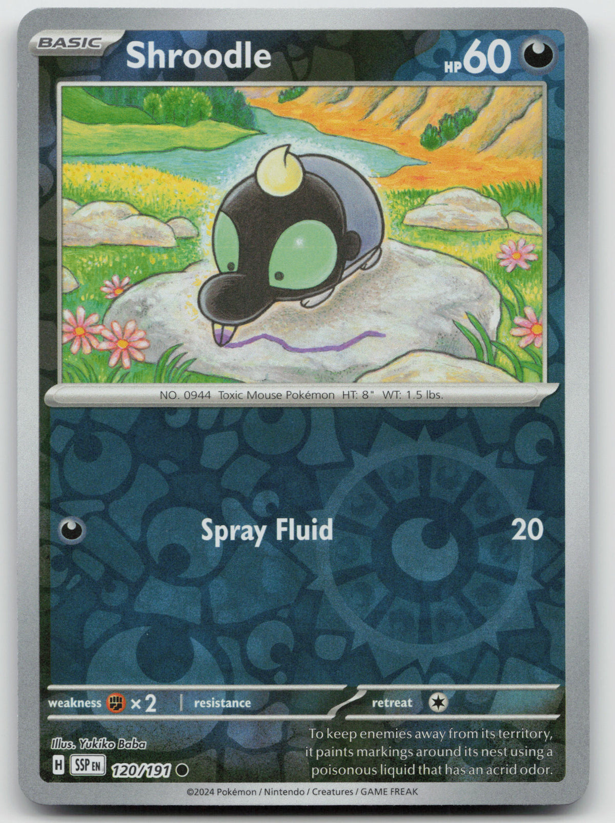 Shroodle Common Reverse Holo SV08: Surging Sparks 120/191 NM