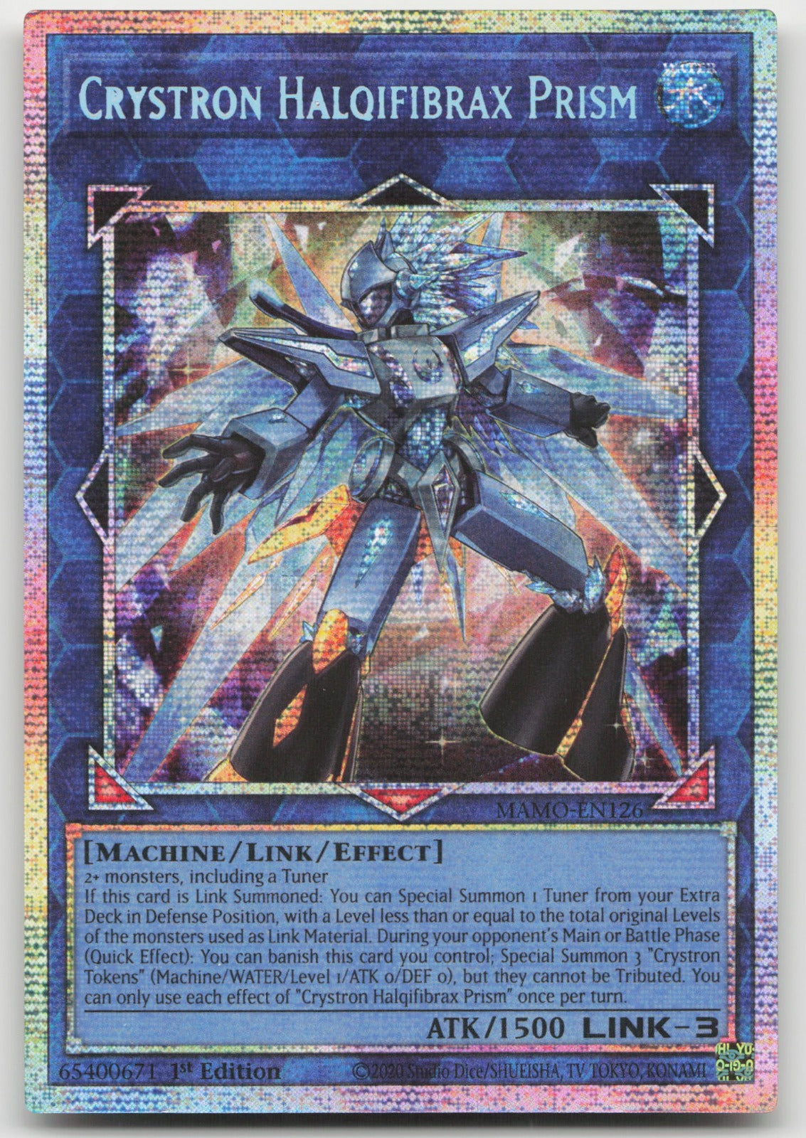 Crystron Halqifibrax Prism 1st Starlight Rare Magnificent Monsters MAMO-EN126 NM