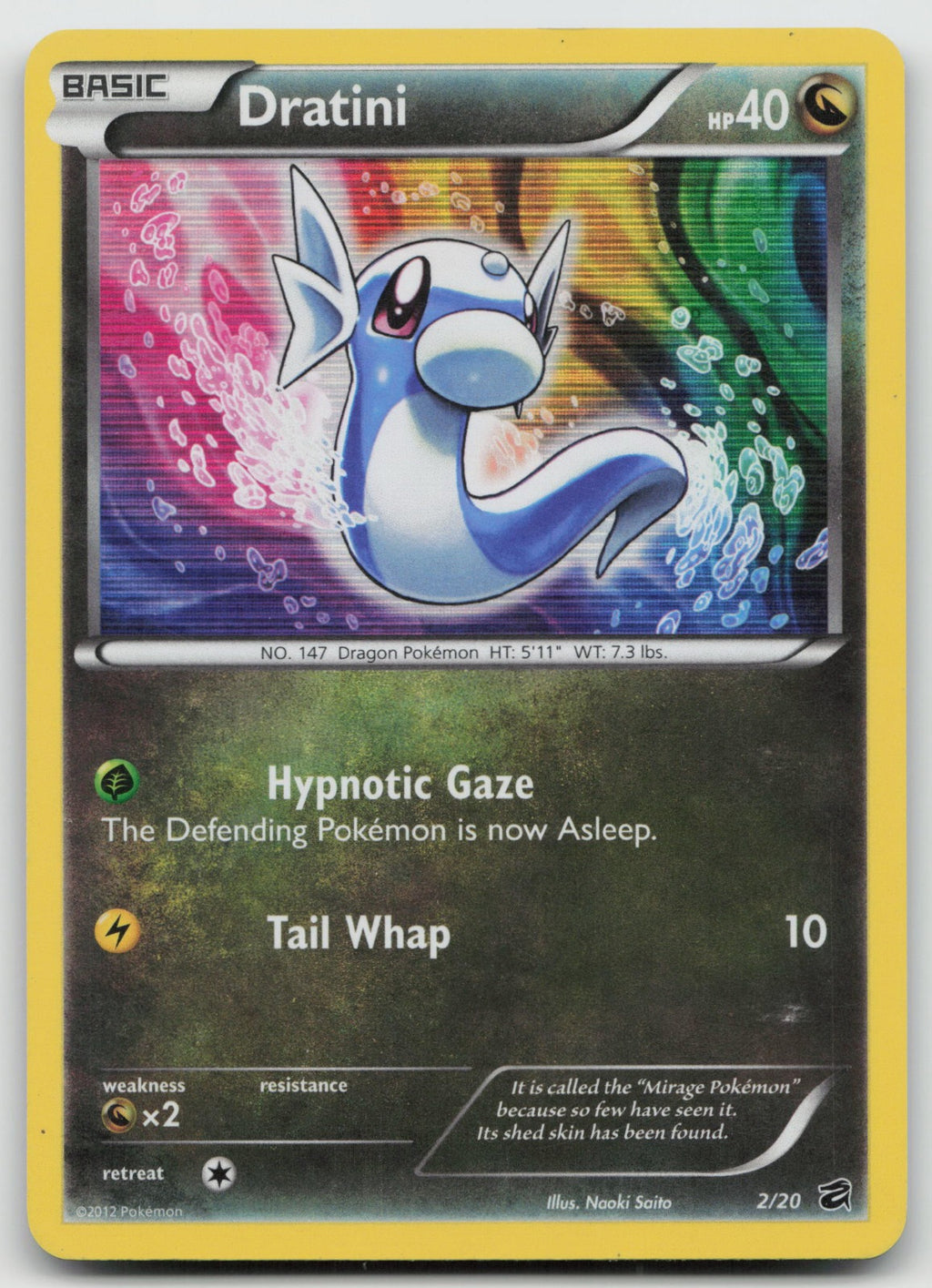 Dratini Holo Rare Dragon Vault 2/20 LP