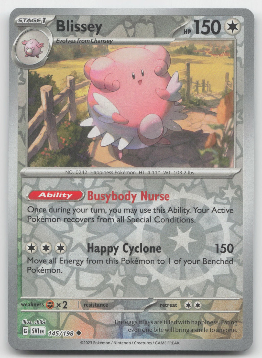 Blissey Reverse Holo Uncommon SV01: Scarlet & Violet Base Set 145/198 NM