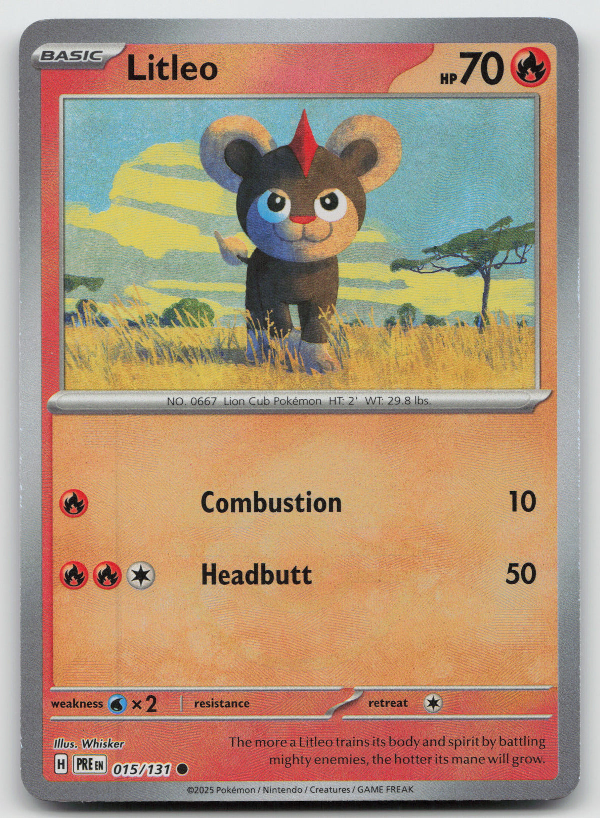 Litleo (Poke Ball Pattern) Common Holo SV: Prismatic Evolutions 015/131 NM