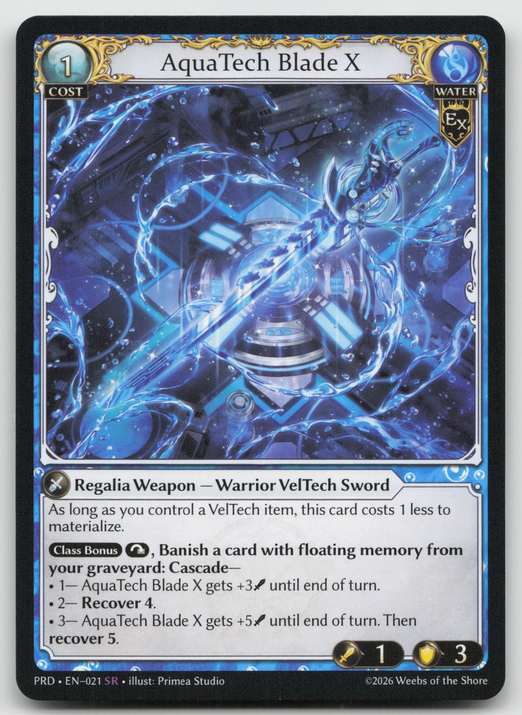 AquaTech Blade X Super Rare .asphodel/paradise 021 NM