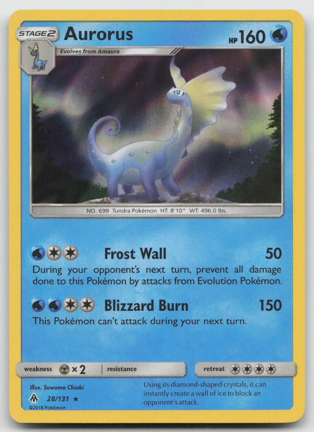 Aurorus Holo Rare SM - Forbidden Light 28/131 NM