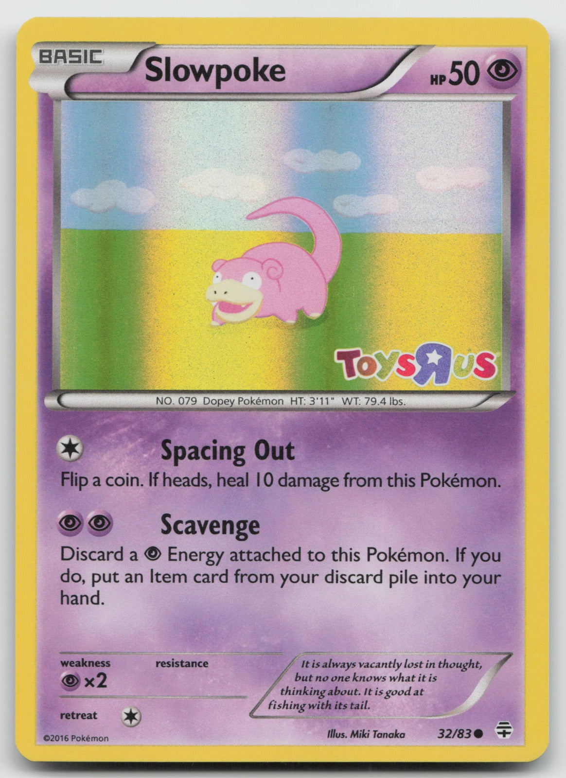 Slowpoke (Toys R Us Stamped) Promo Holo XY Generations 32/83 NM