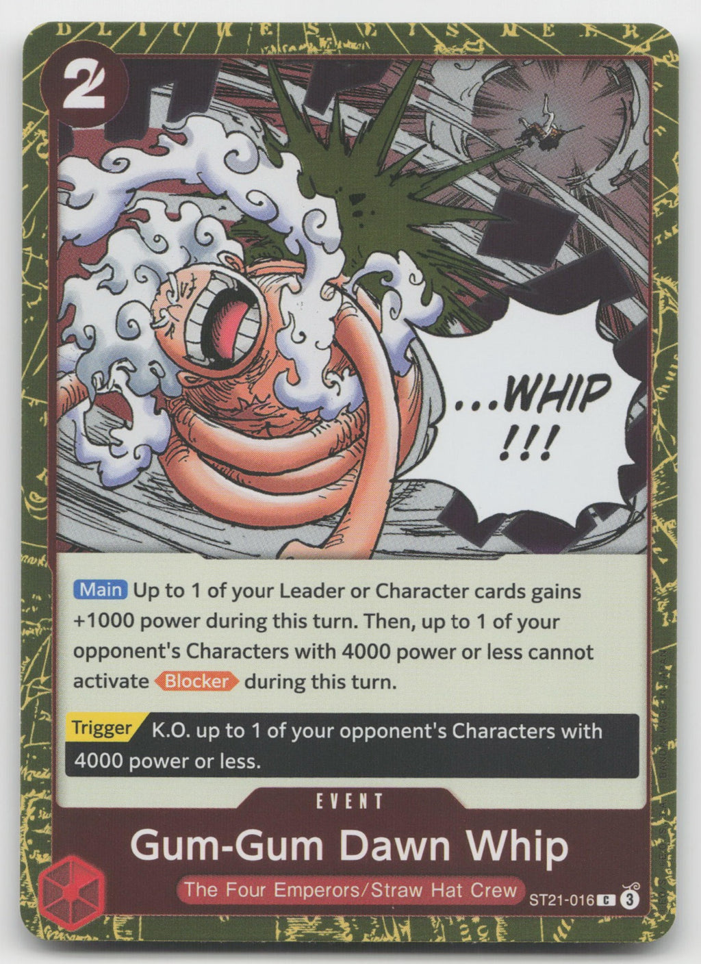 Gum-Gum Dawn Whip C Foil Starter Deck EX: Gear 5 ST21-016 NM