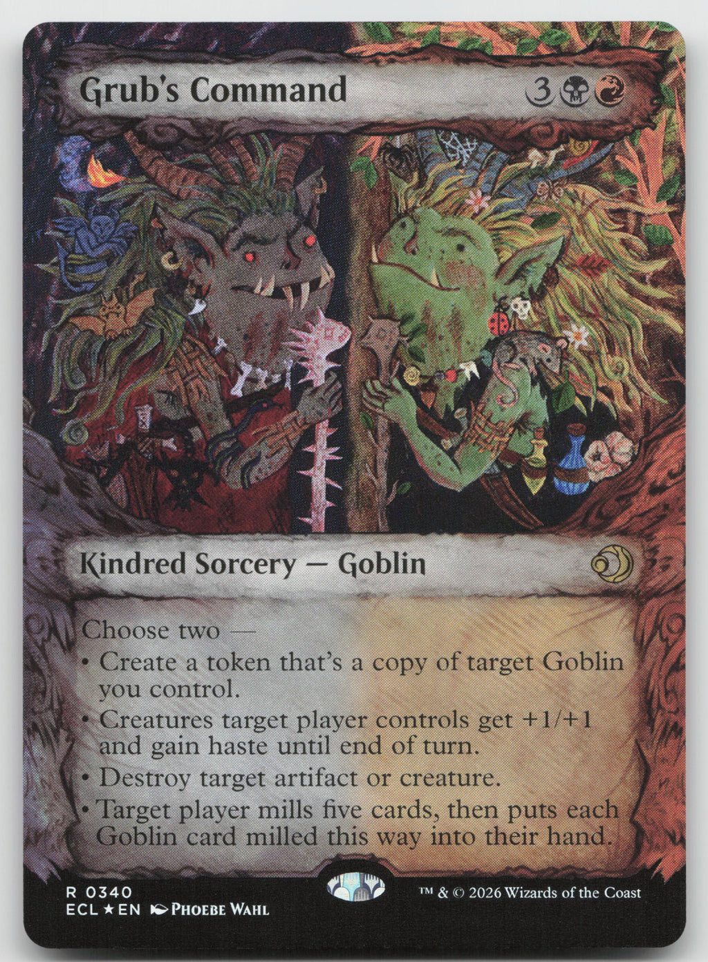Grub's Command (Showcase) R Foil Lorwyn Eclipsed 340 NM