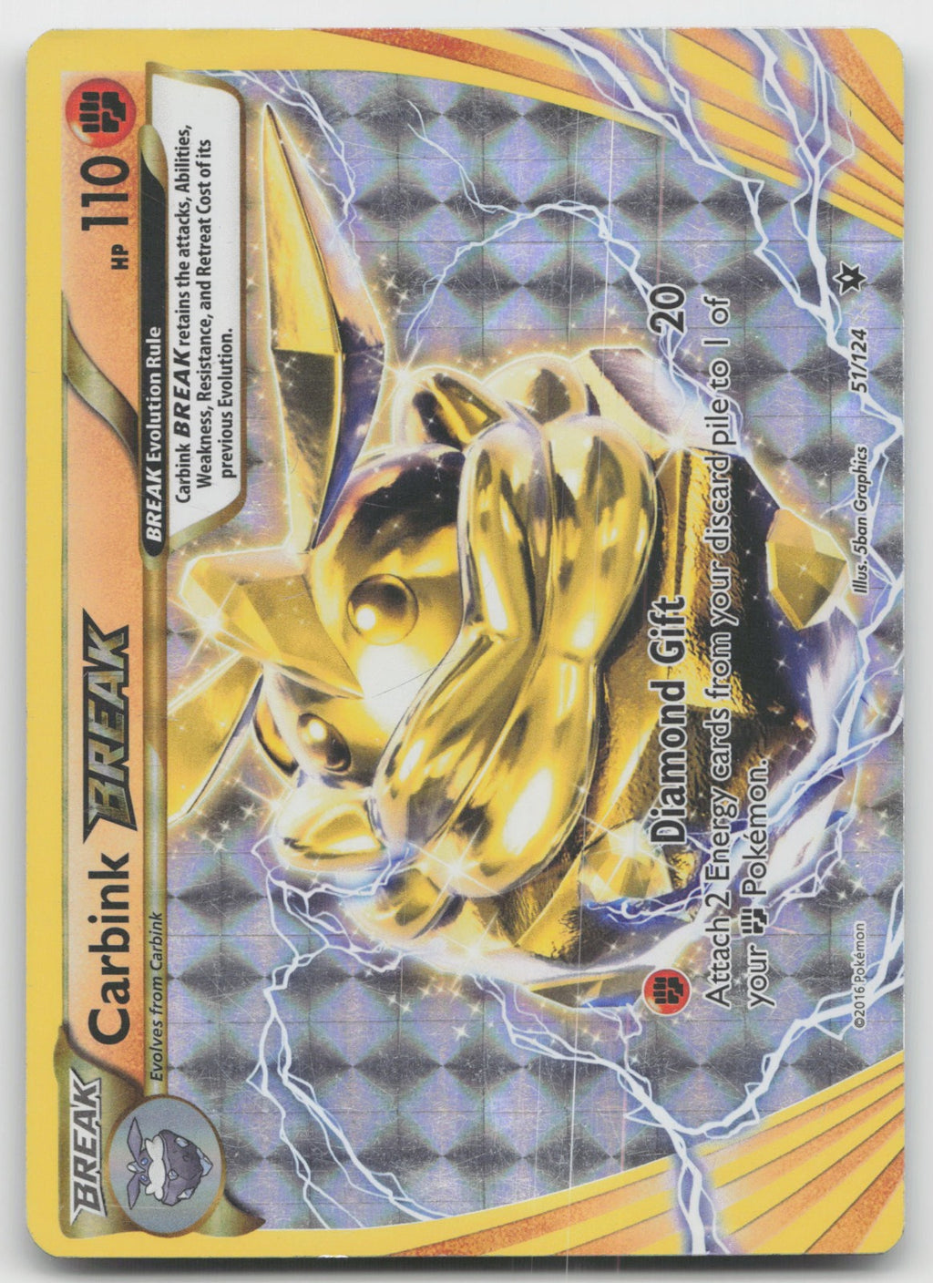 Carbink BREAK Rare BREAK XY - Fates Collide 51/124 HP